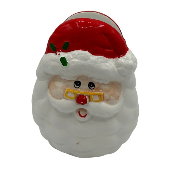 Merry Mates Santa Claus Vintage 90s Ceramic Napkin Holder Original Box Christmas - Picture 1 of 9